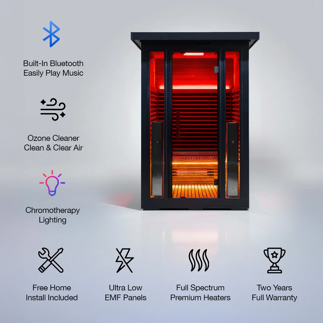 Polar Eclipse 2 Person Outdoor Infrared Sauna - Image 3
