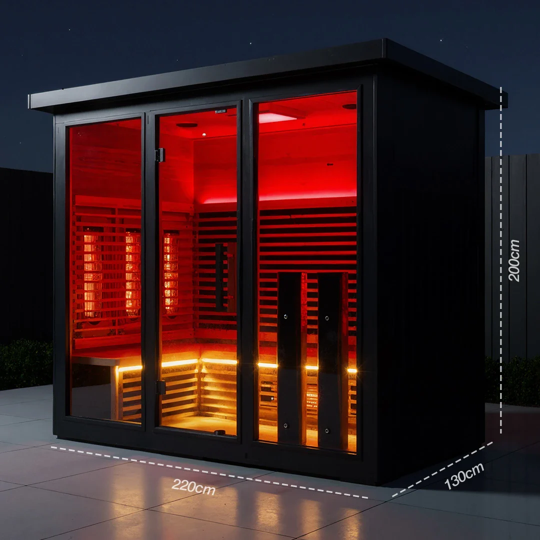 Polar Eclipse 5 Person Outdoor Infrared Sauna - Image 3