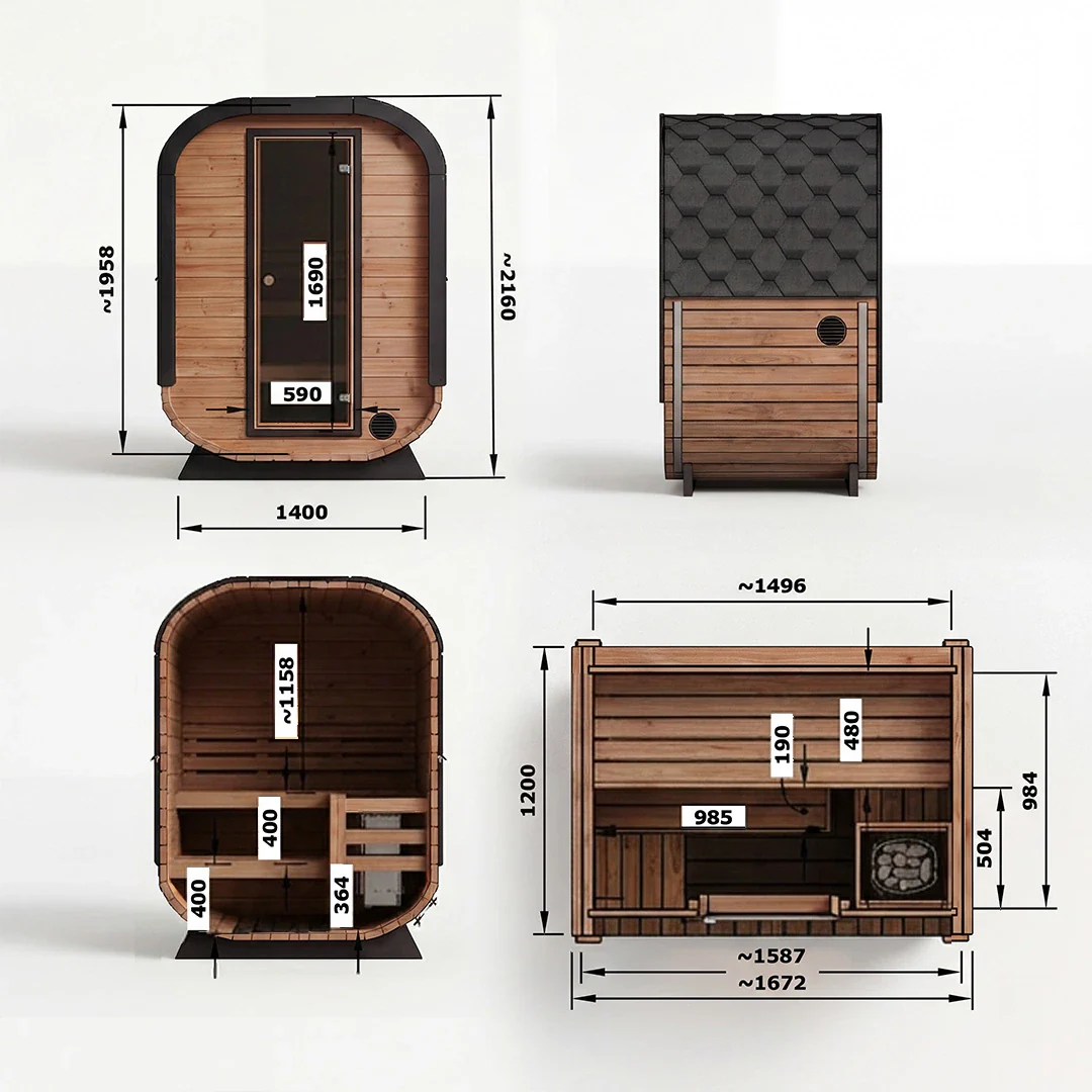 Polar Recovery Sauna Cube Mini - 2 Person Outdoor Sauna - Image 9